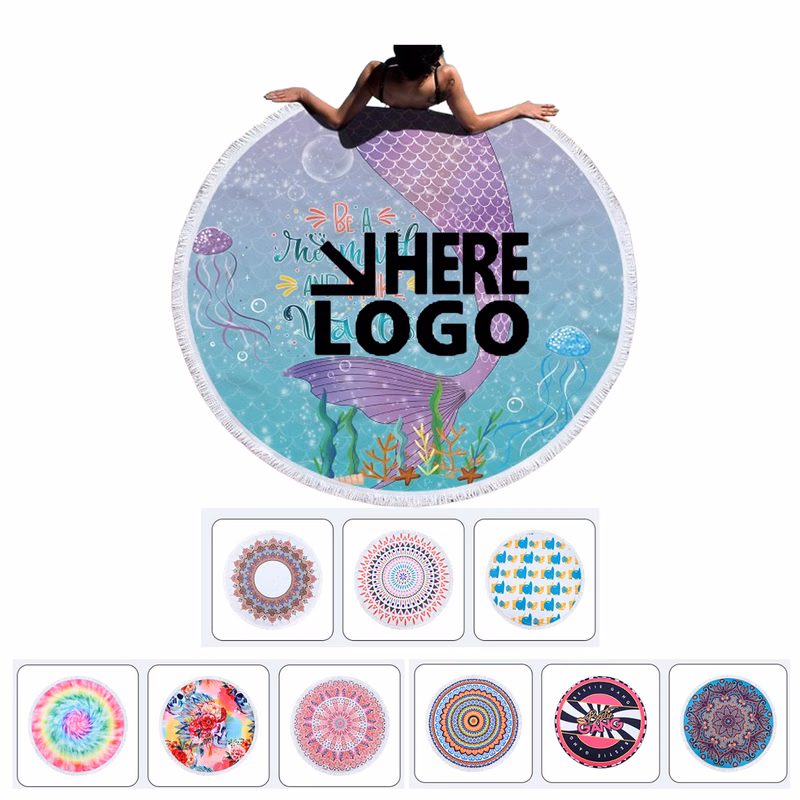 Full Color Round Beach Towel