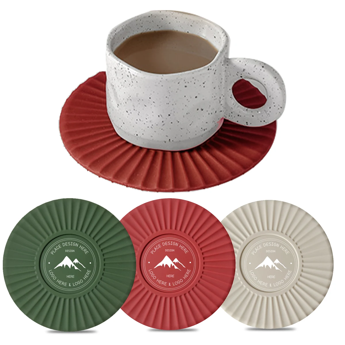 Anti-Slip Soft Silicone Drink Coasters 1