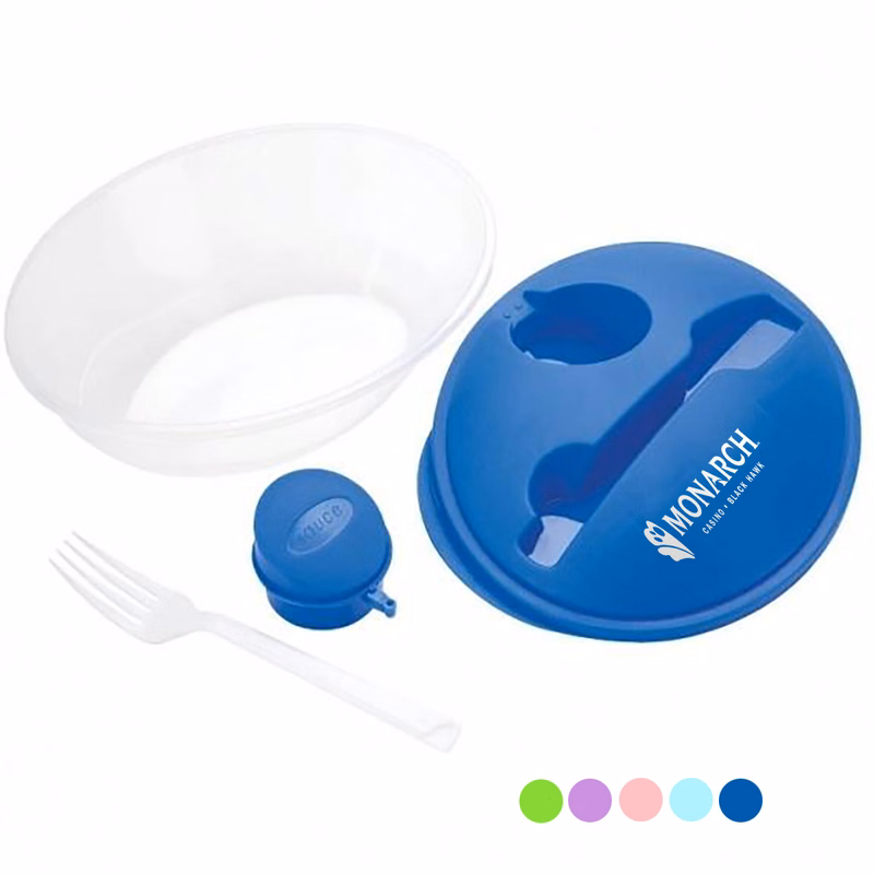 Plastic Salad Bowl with Fork