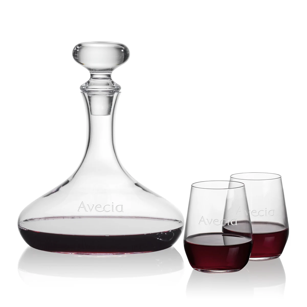 Stratford Decanter & Germain Stemless Wine 1