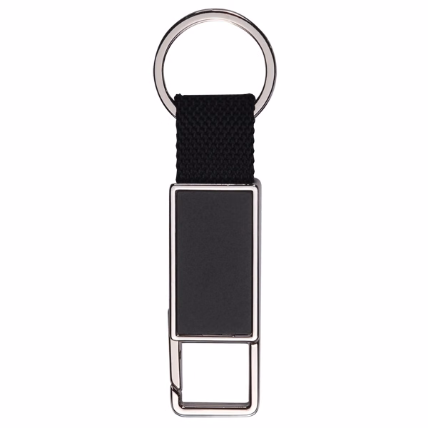 Snap On Double Sided Rectangle Metal Key Chain