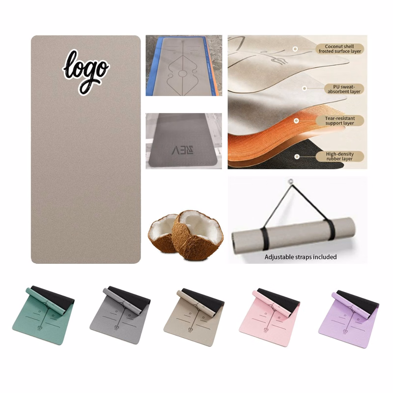 Coconut Shell Textured PU Non-Slip Yoga Mat