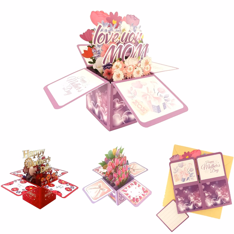 Holiday Stereoscopic Greeting Card Box MOQ 50PCS
