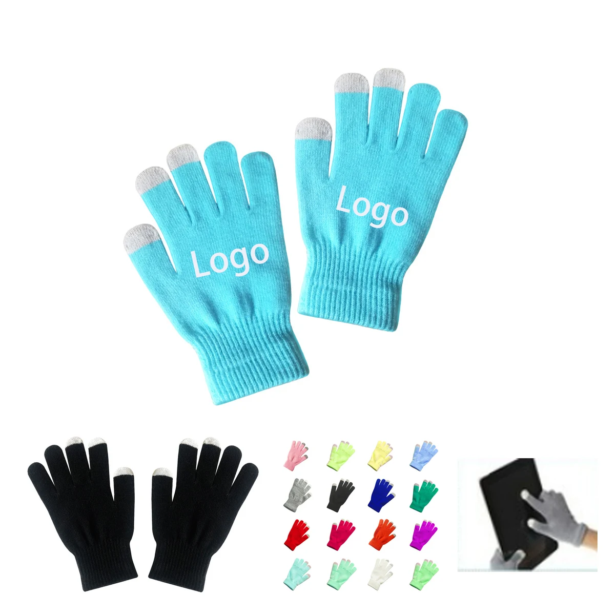 Winter Touchscreen Acrylic Knit Gloves 1