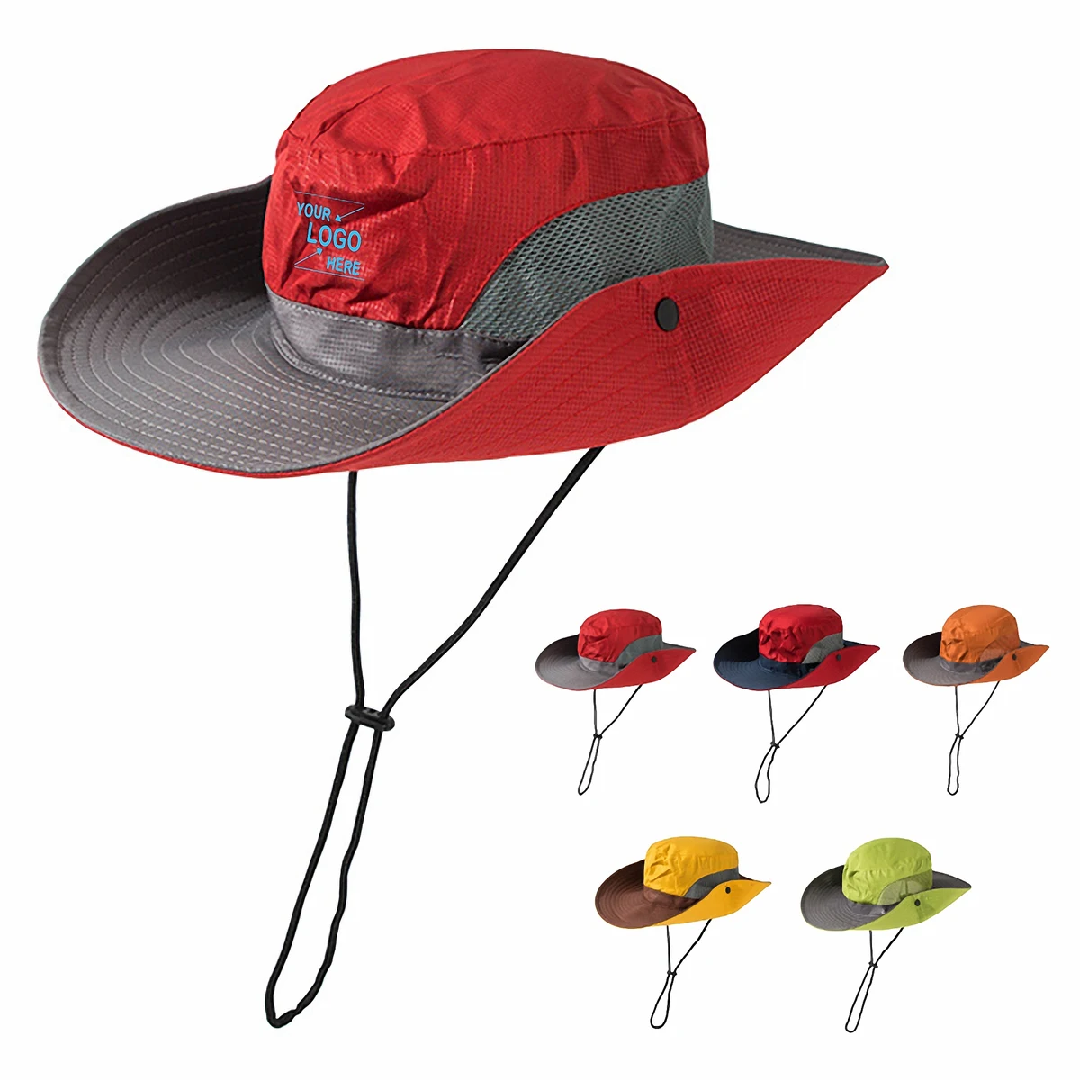 Unisex Wide Brim Sun Protection Bucket Hat 1