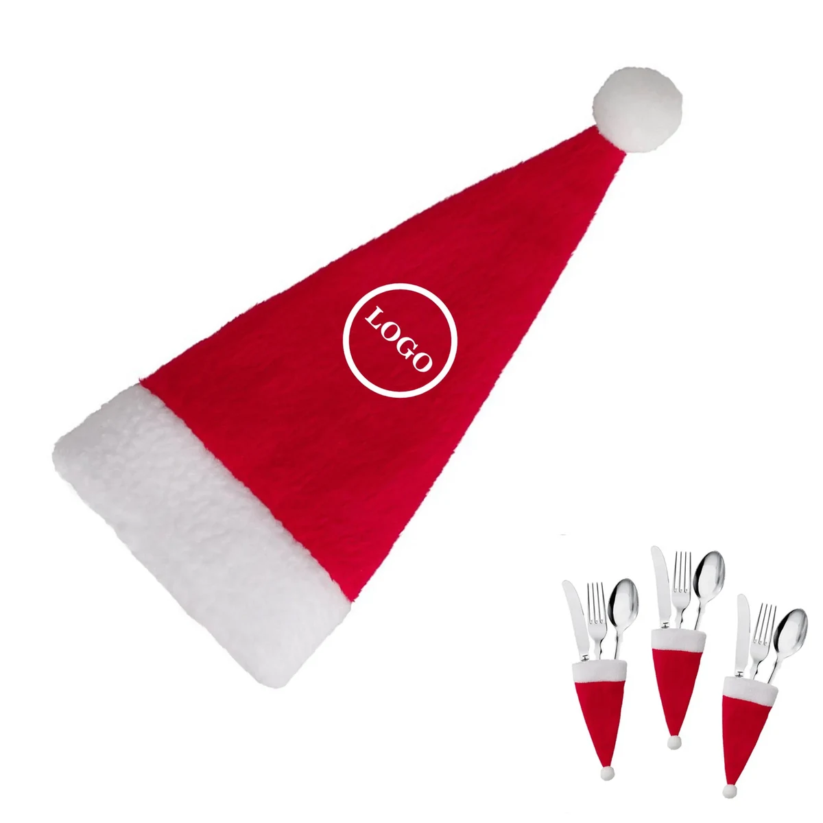 Mini Christmas Hat Utensil Holder for Holiday Decor 1