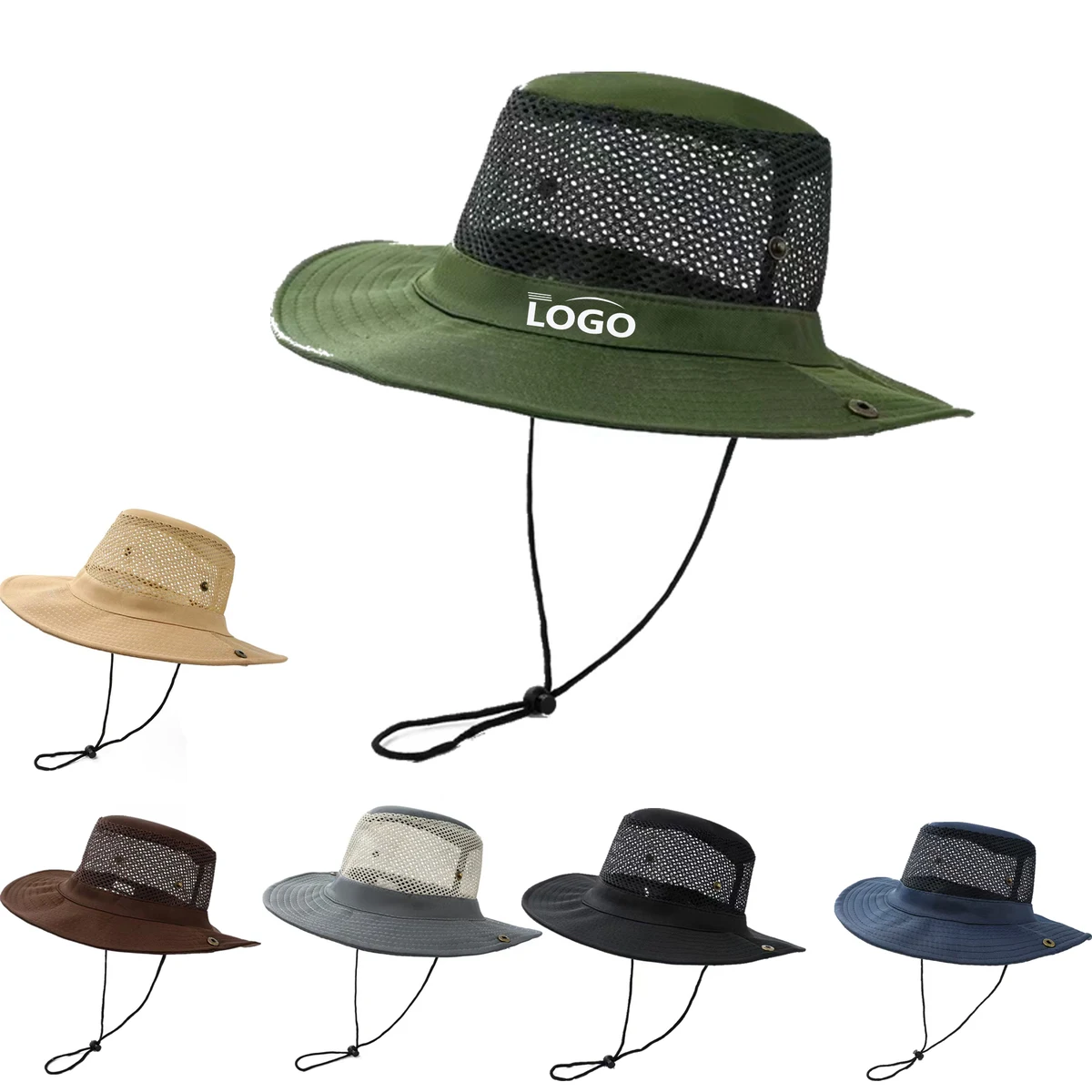 Large Brim Mesh Fisherman Hat 1