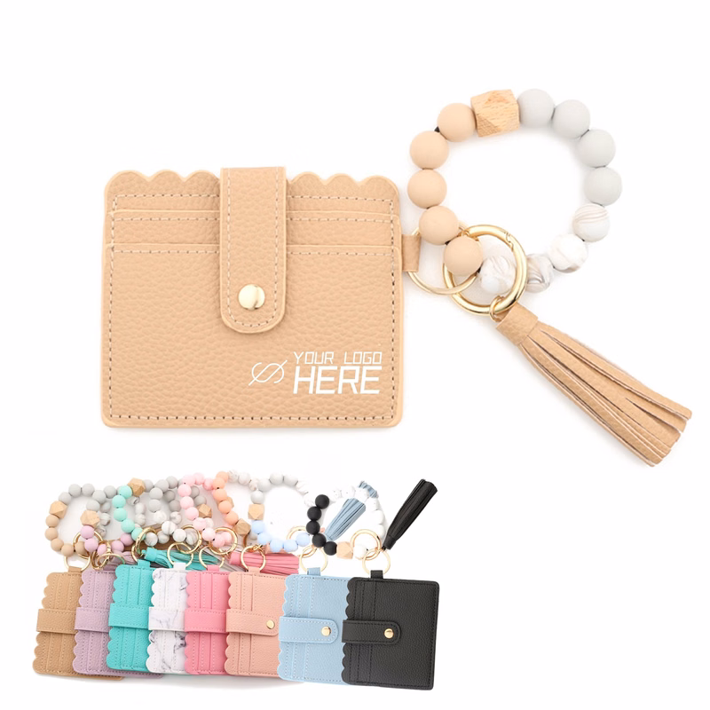 Women's Wristlets Key Ring With Wallet