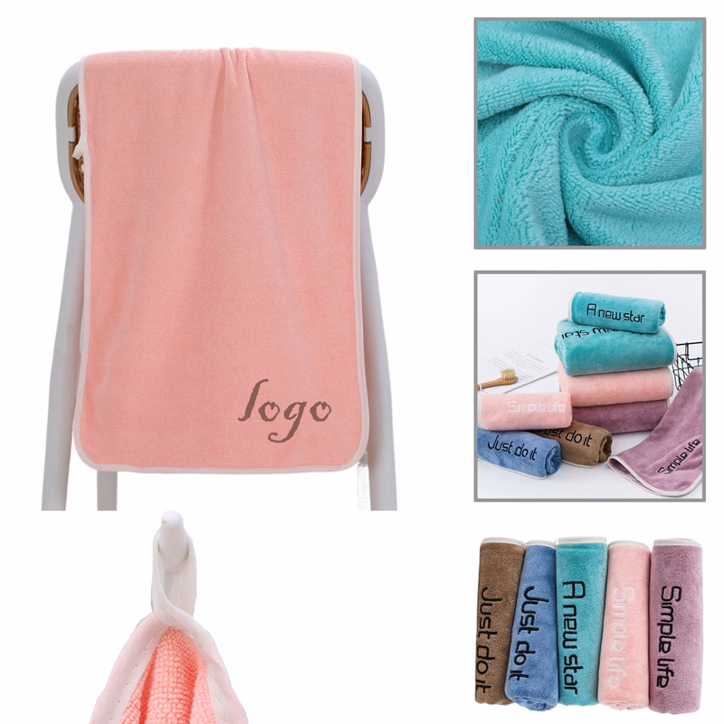 MOQ50 Thick Coral Fleece Gym Towel 350gsm