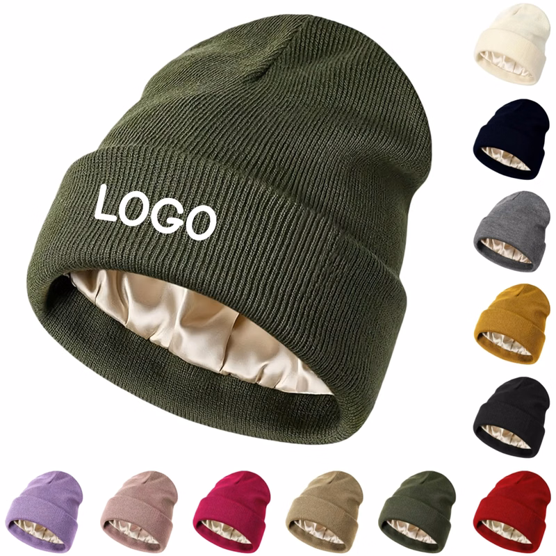 Custom Logo Knit Beanie Winter Warm Hat Unisex