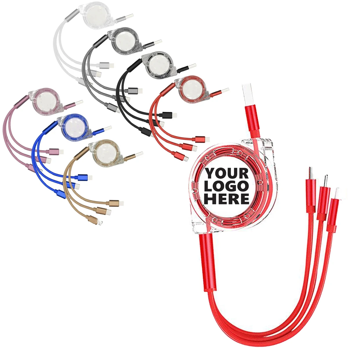 3 in 1 Retractable USB Cable Fast Charger 1