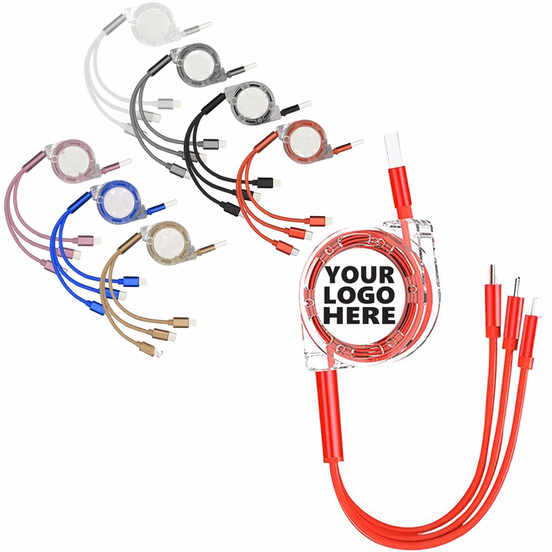 3 in 1 Retractable USB Cable Fast Charger