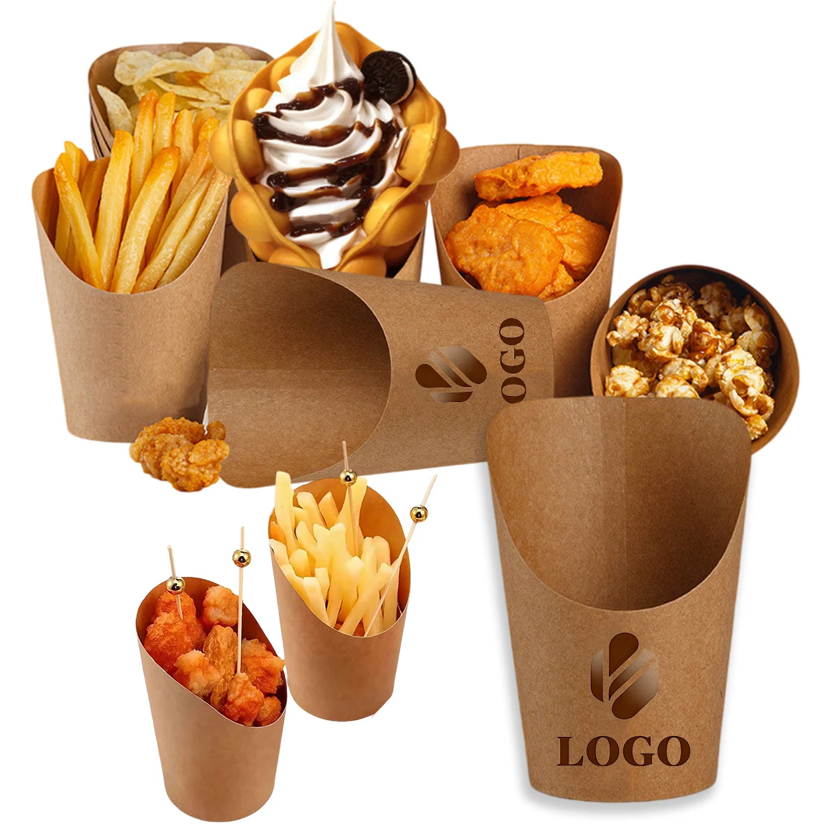 14oz Paper French Fry Cup 1