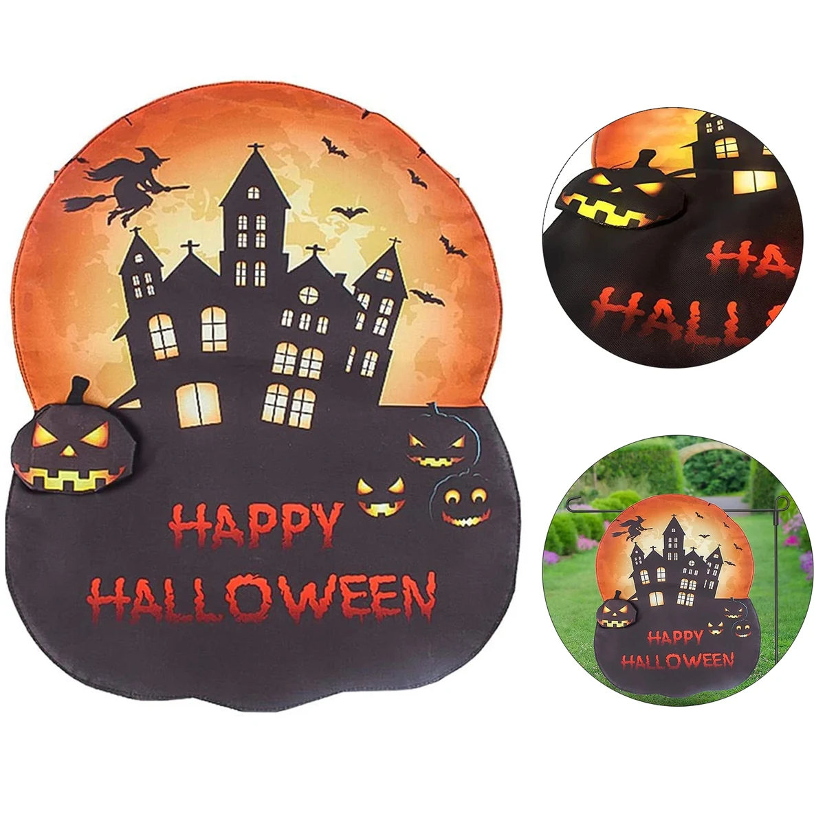 Halloween Garden Flag Double Sided Outdoor Pumpkin Yard Deco 1