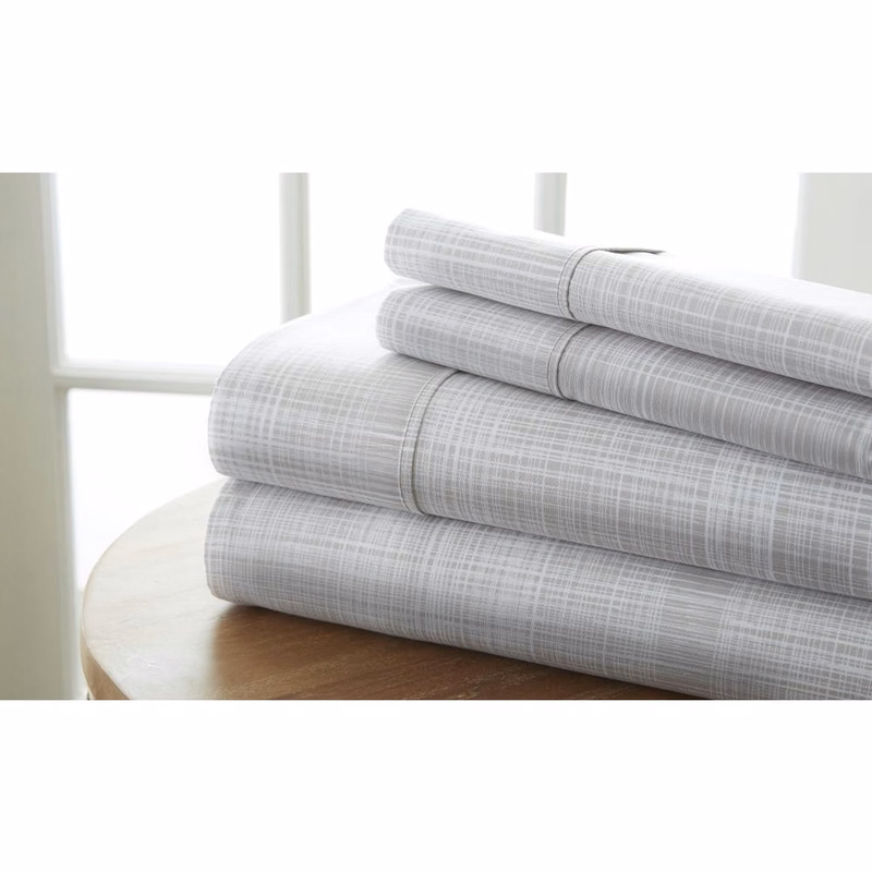 Premium Sheet Sets - Gray Queen Thatch Pattern 4 Piece
