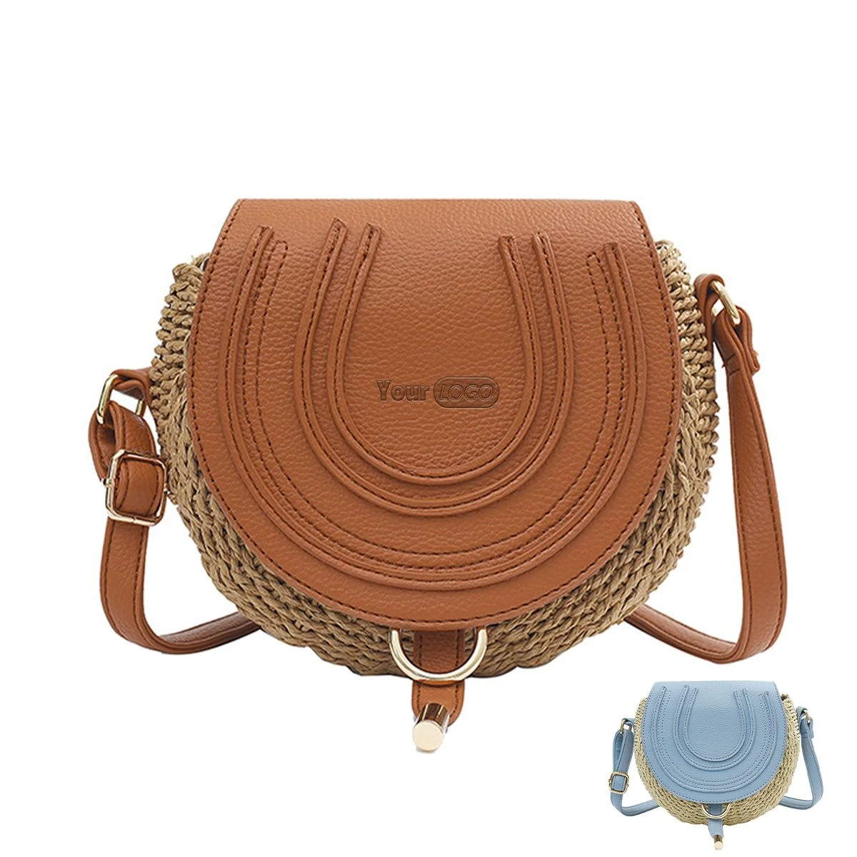 Jute Versatile straw cross-body shoulder bag 1