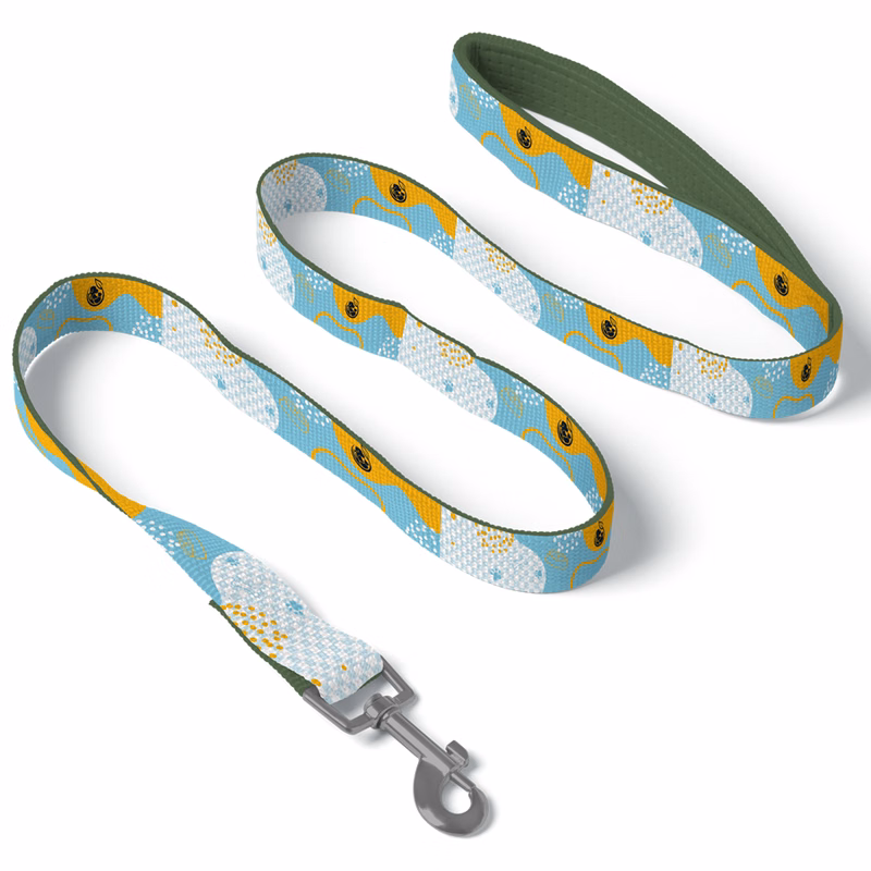 Sublimated Pet Leash with Snap Carabiner and Adjustable Loop