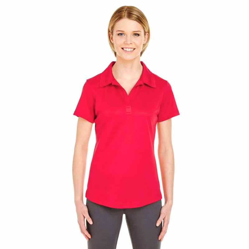 UltraClub Ladies' Cool & Dry Jacquard Stripe Polo