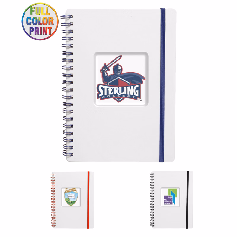 Frosted Eco Spiral Notebook Jotter, Full Color