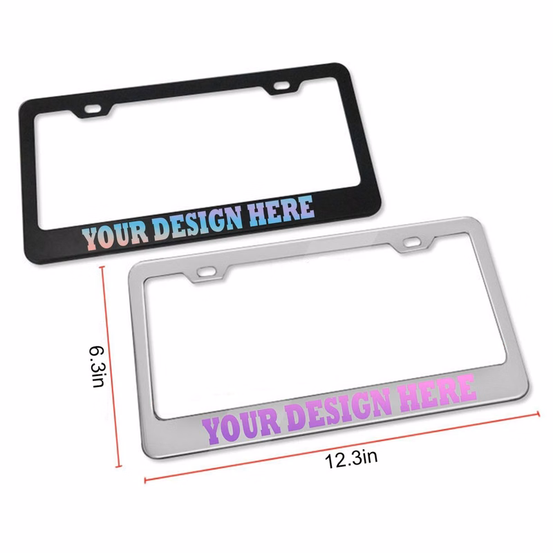 MOQ50 Stainless Steel Customizable License Plate Frame