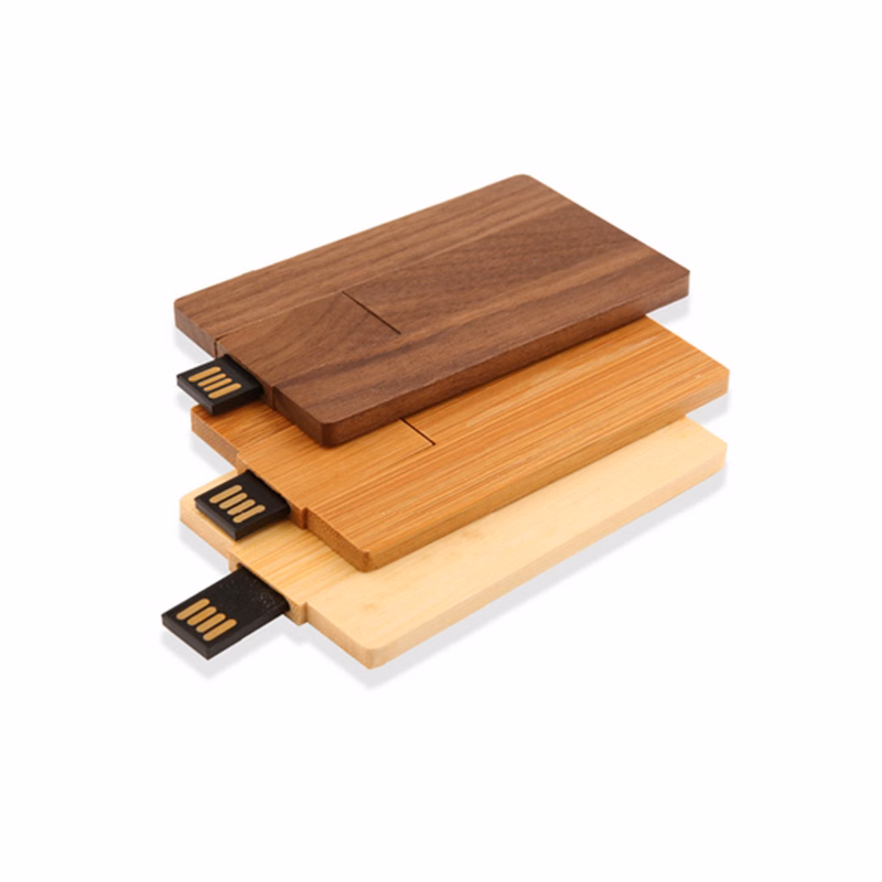 1 GB Wooden Credit Card USB Flash Drive