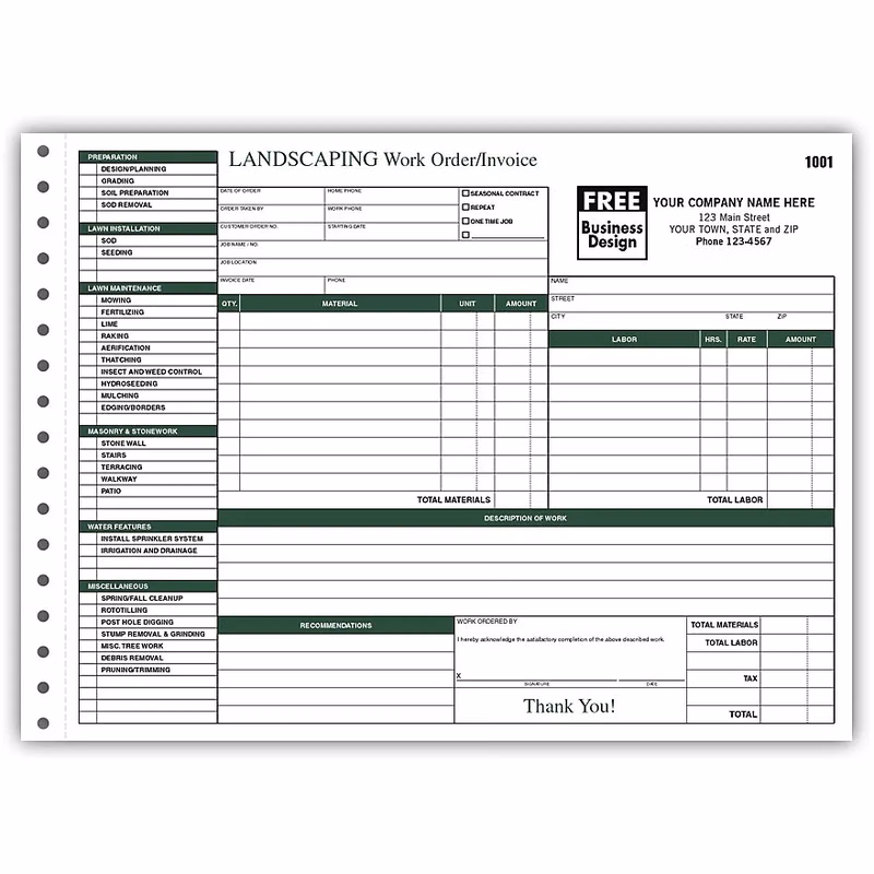 Landscape Work Orders - Horizontal