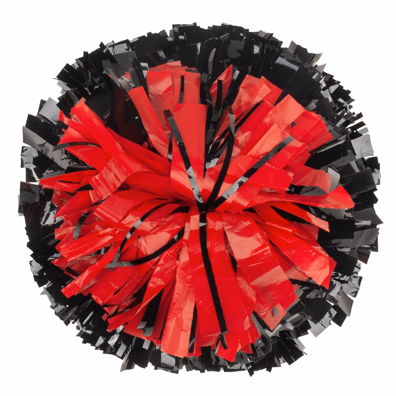 Custom Metallic/Plastic Junior Target Pom with Glitter