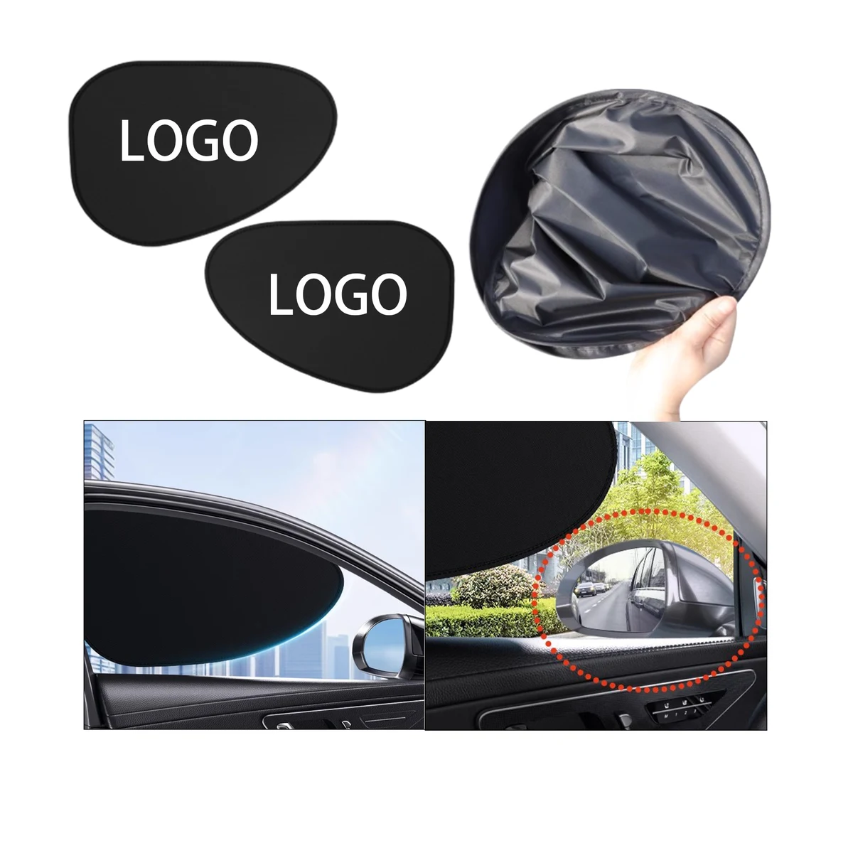 Black Plastic Shading Car Window Electrostatic Sunshade 1