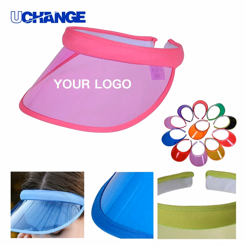 PVC Transparent Sun Visor Hat for Outdoor Activities