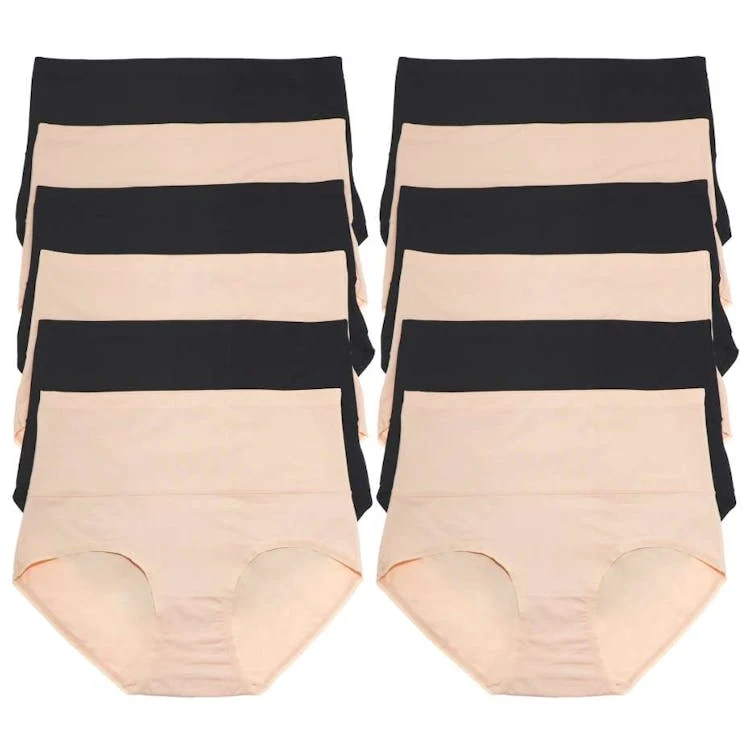 Microfiber High Waist Briefs - Assorted Colors Small-XL 1