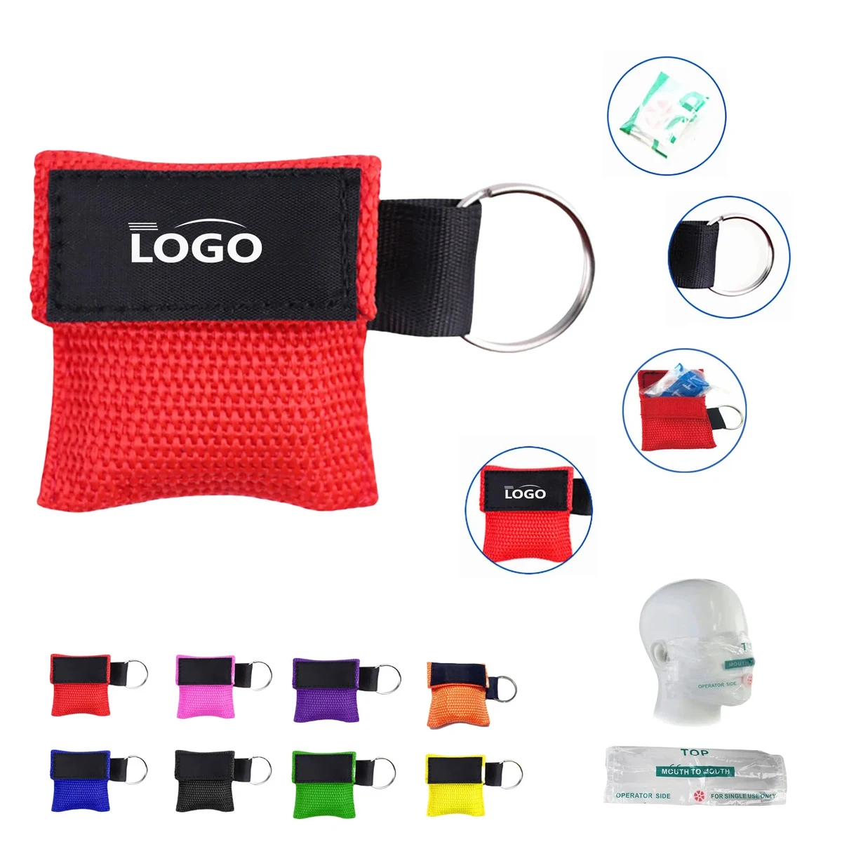 CPR Face Mask Shield With Keyring 1