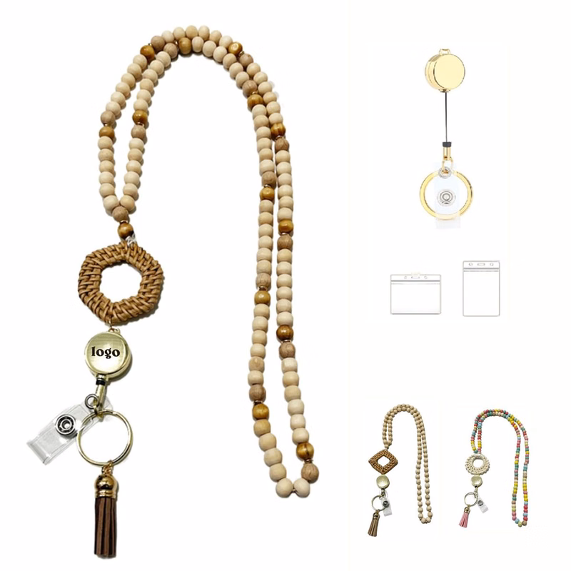 Wooden Bead Lanyard