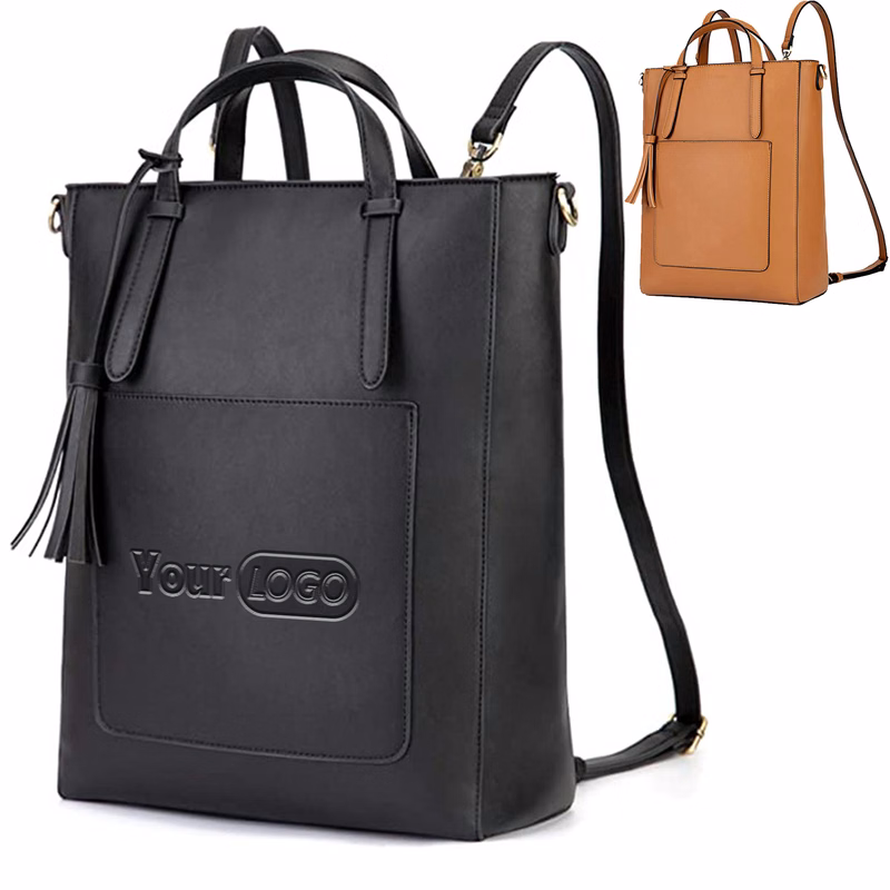 PU Convertible Tote Backpack
