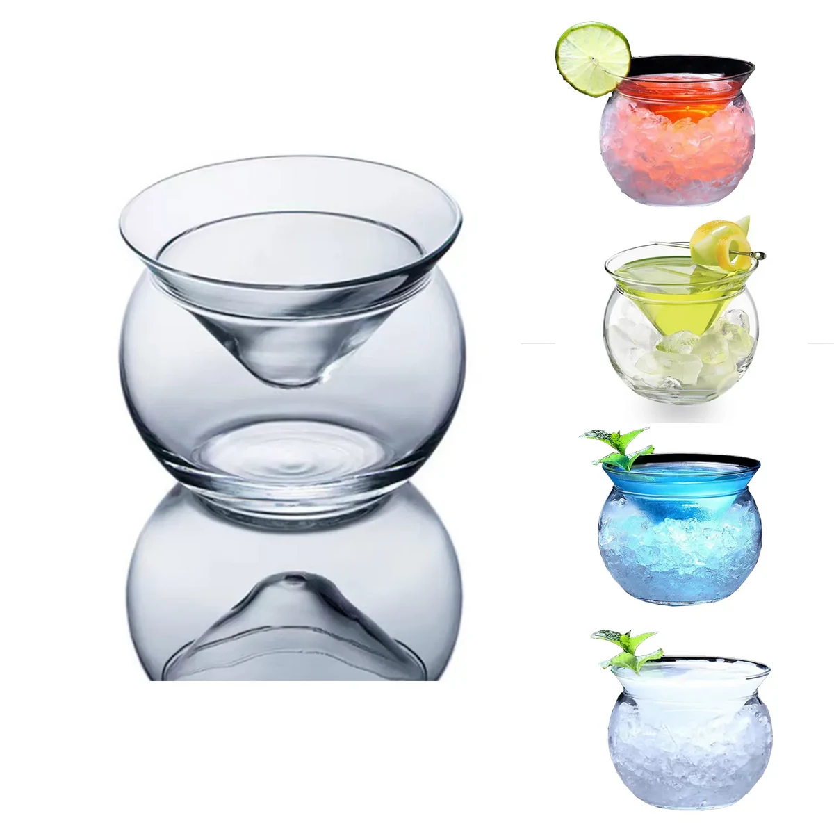 7 Oz. Glass Cocktail Triangle Cup 1
