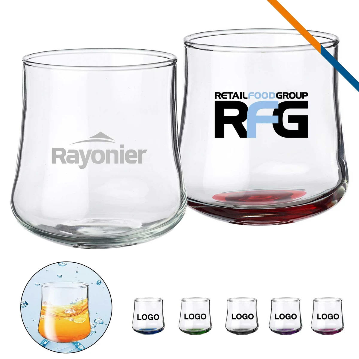 Andrea Stemless Glasses - 11 OZ. 1
