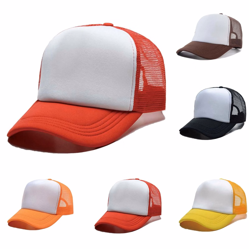 5 Panel Foam Mesh Back Trucker Cap with rope