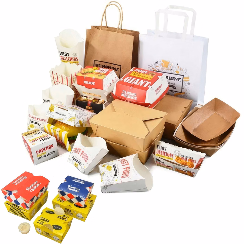 Custom Printed Takeout Packaging Paper Boxes