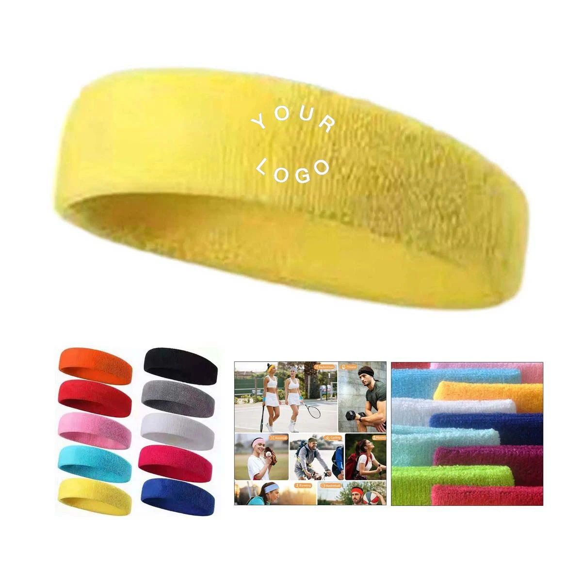 Durable Terry Cloth Headband for Workouts 1