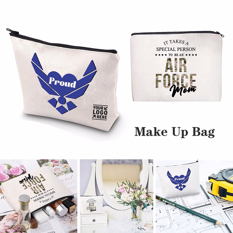 Proud Military Mom Cosmetic Make Up Bag