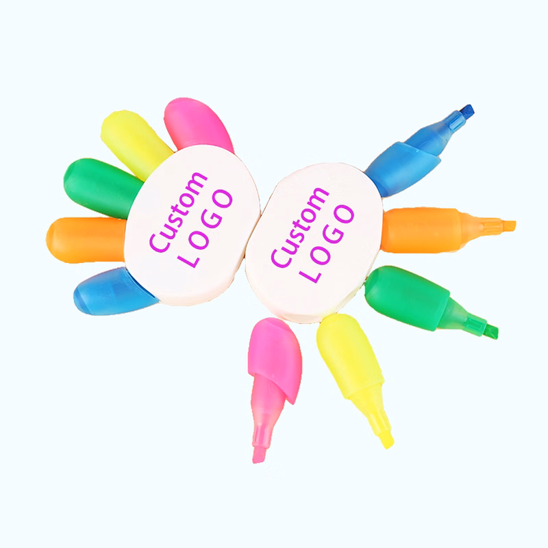 5 Color Hand Shape Highlighter Pens  