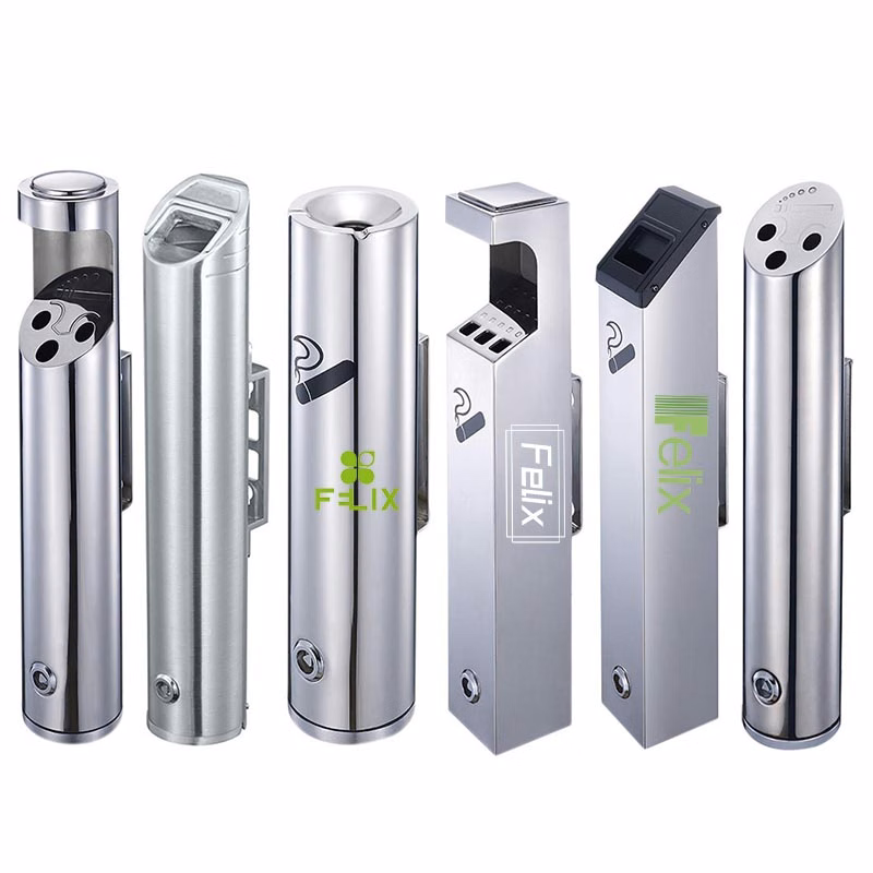 Wall Mounted Stainless Steel Cigarette Butt Receptacle
