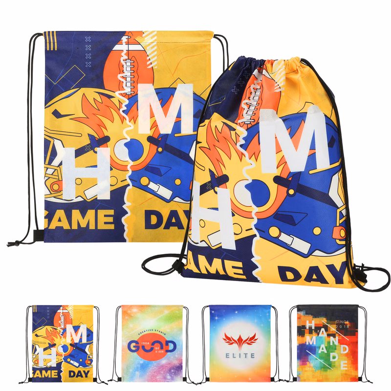 Sublimated RPET Non-Woven Drawstring Backpack