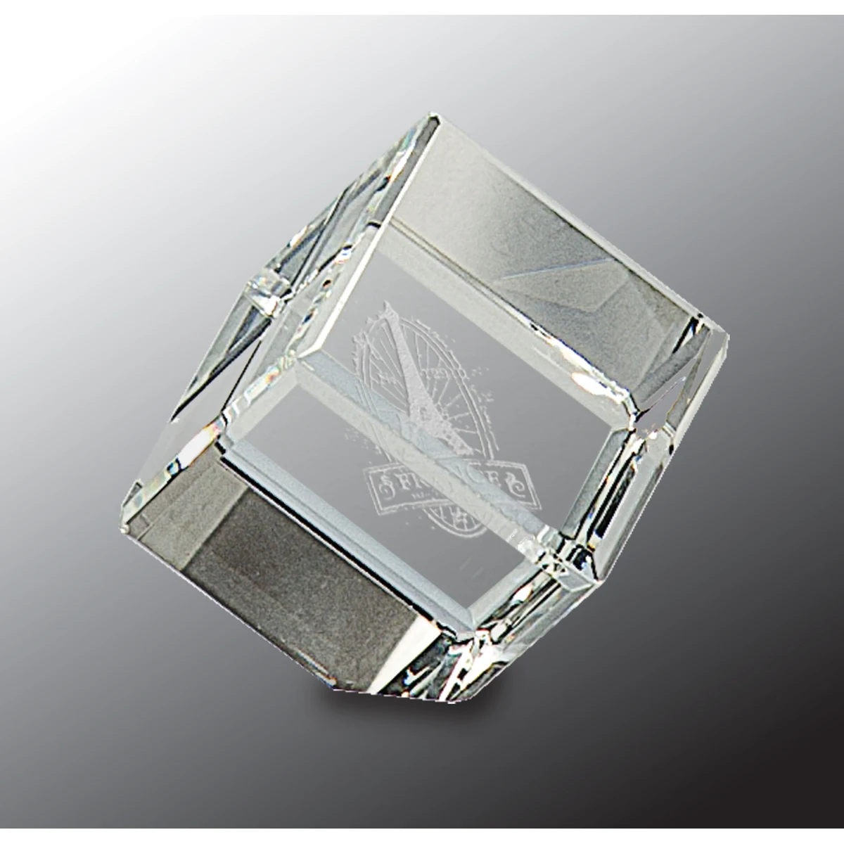 1 1/2" x 1 1/2" Crystal Cube Crystal Award 1