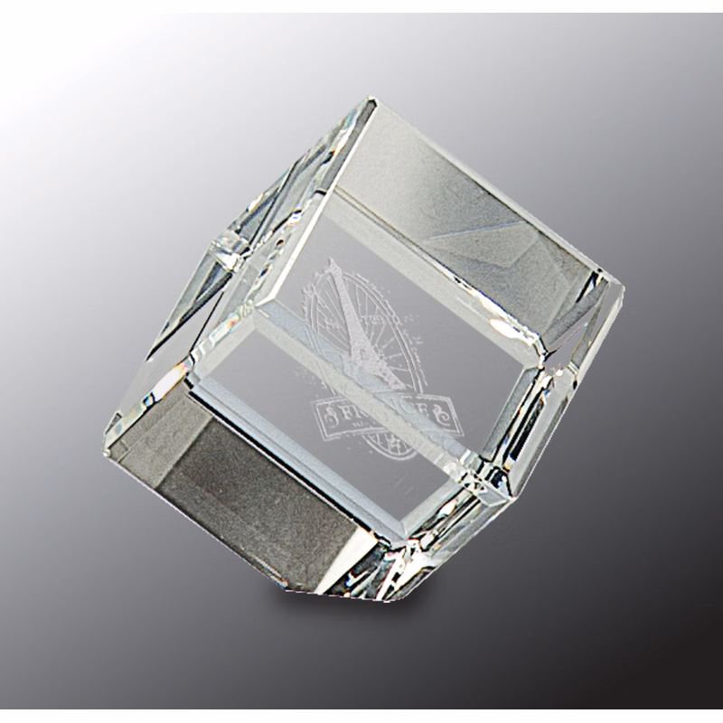 1 1/2" x 1 1/2" Crystal Cube Crystal Award