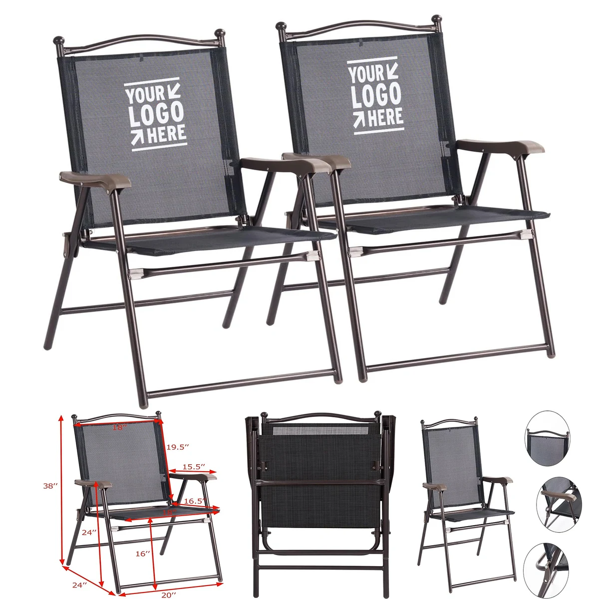 Patio Folding Indoor Outdoor Lawn Camping Garden Pool Beach Yard Lounge Sling Chair
1