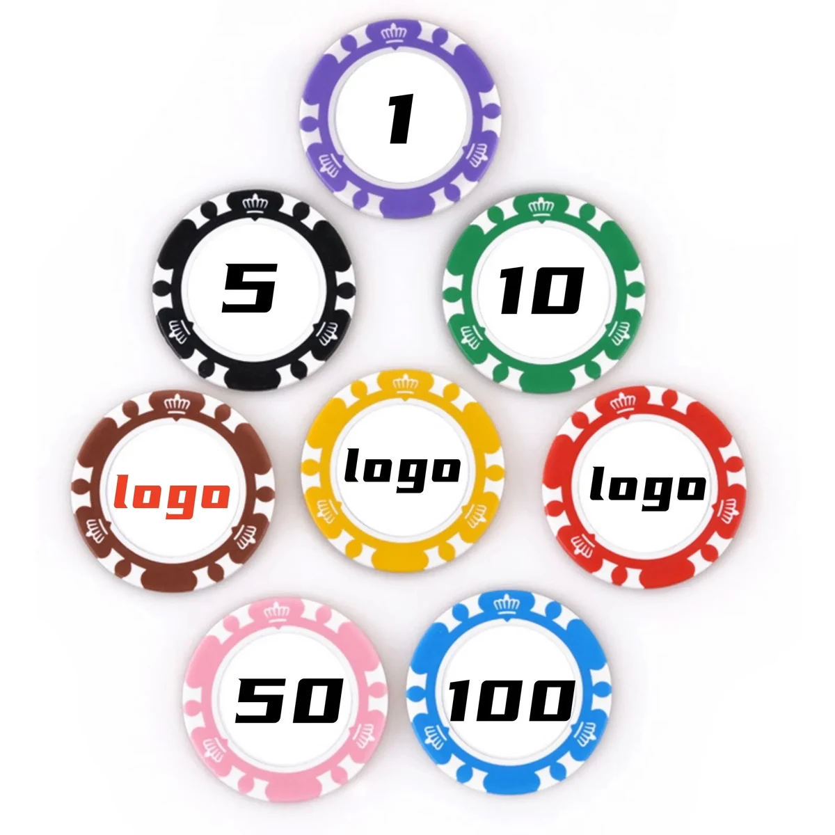 Custom Double Sided Poker Chip Marker MOQ 50 1