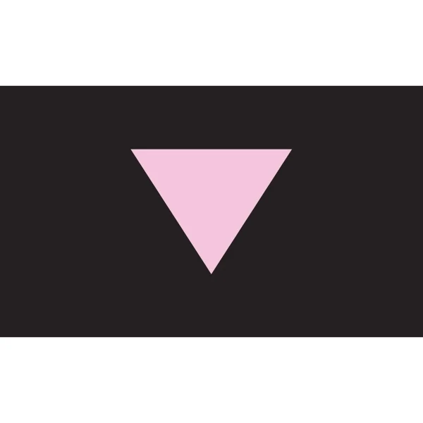 Pink Triangle Stick Flag 1