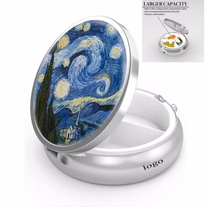 Round Metal Pill Box