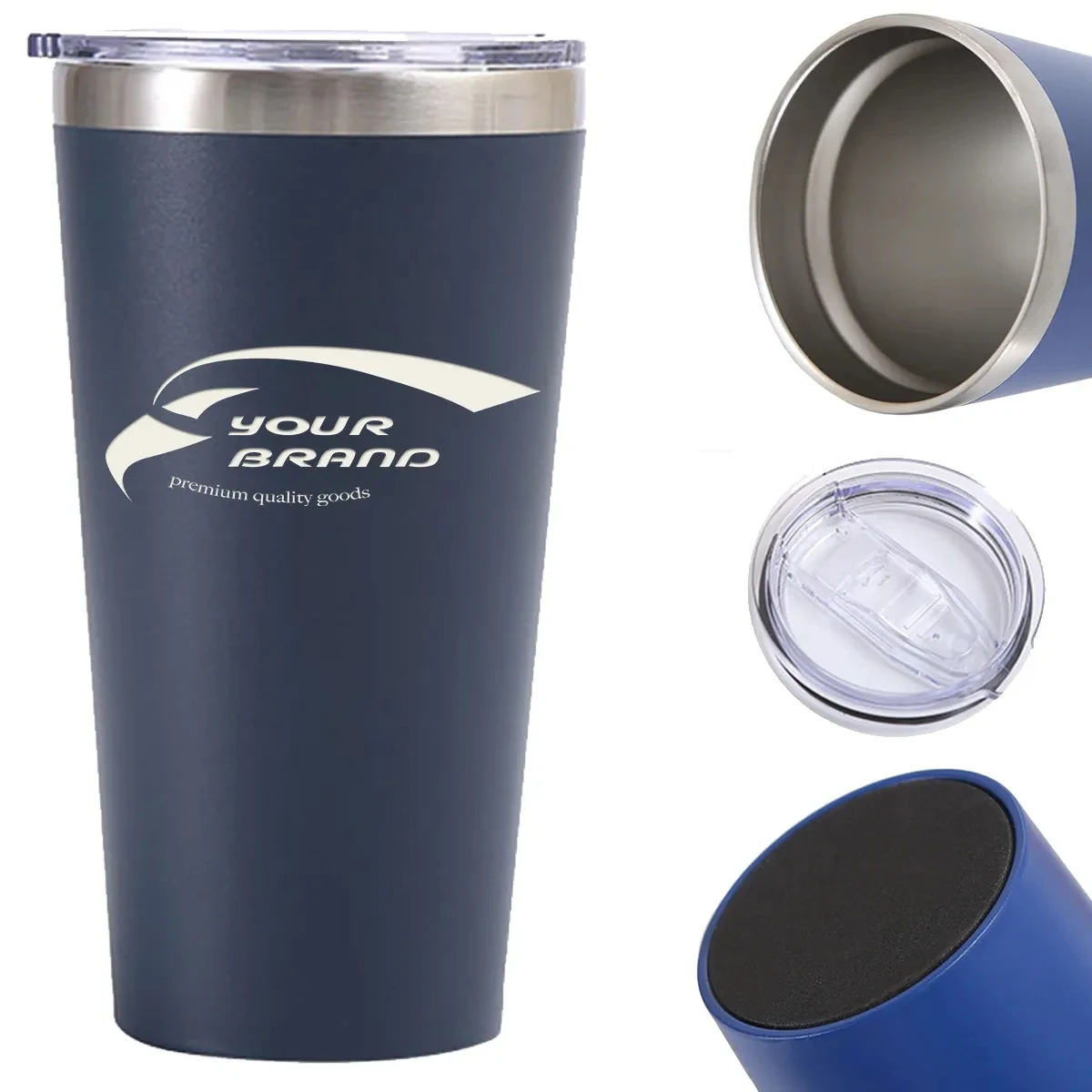16oz Outdoor Vacuum Insulated Coffee Travel Mug with Lid 1