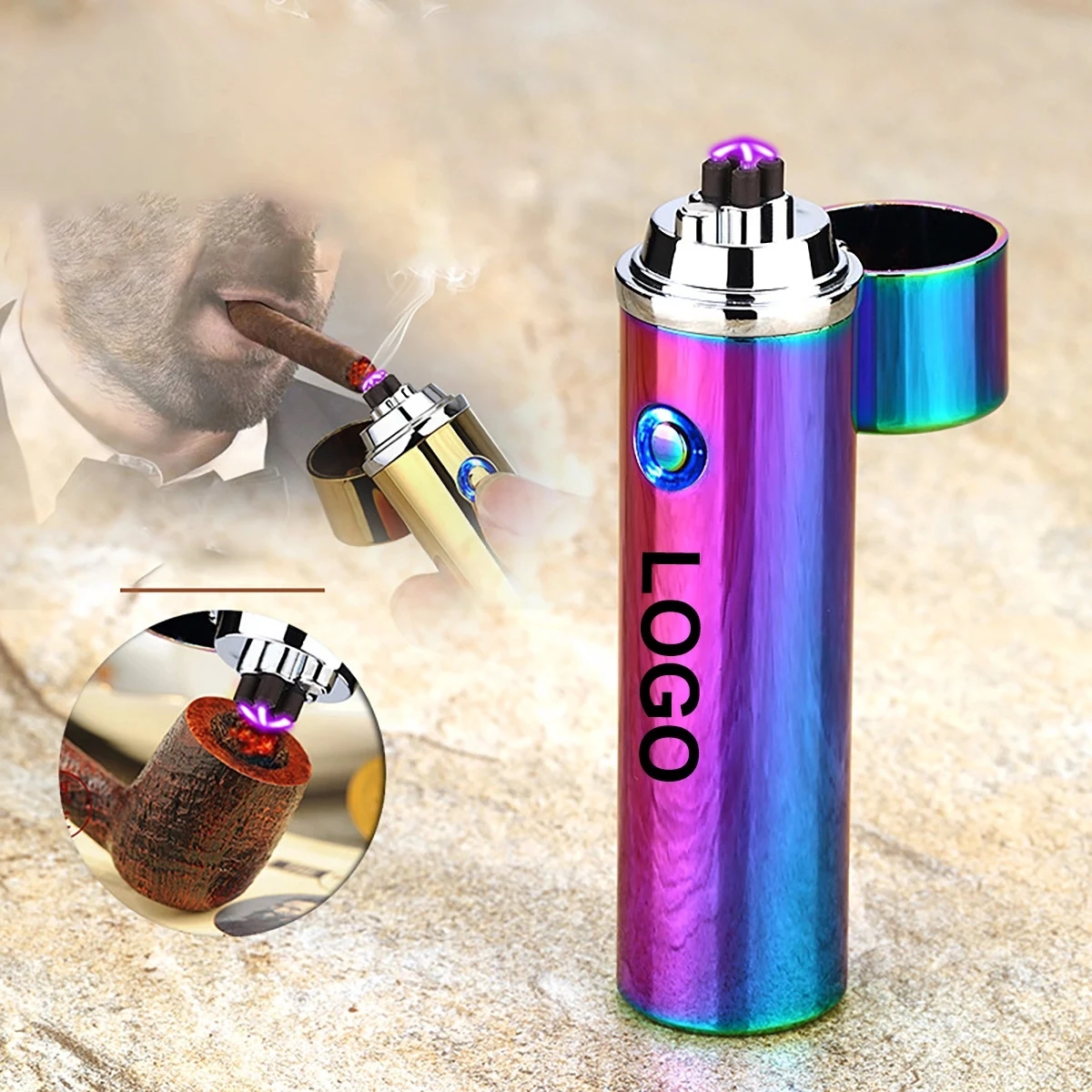 Rechargeable Plasma Arc Pipe Cigar Lighter 1